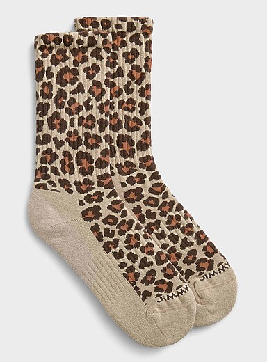La chaussette c&ocirc;tel&eacute;e motif animalier