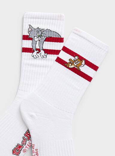 Tom and Jerry ribbed socks