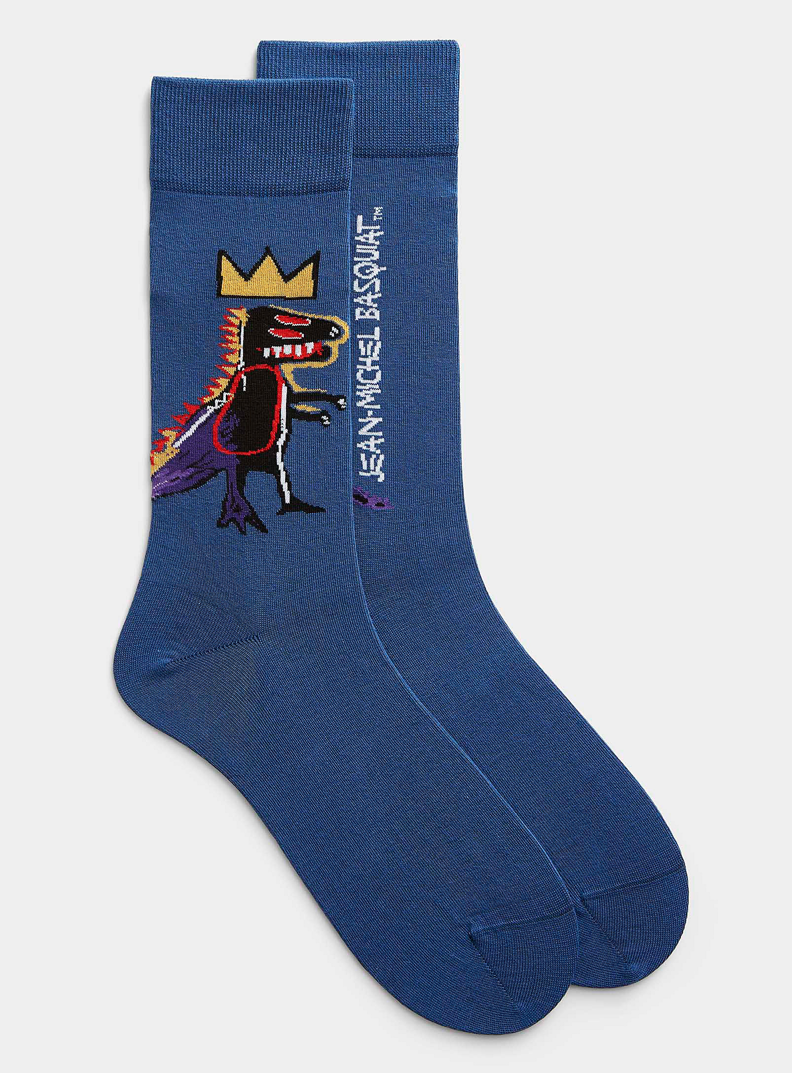 Jimmy Lion Basquiat Pez Dispenser Socks In Blue