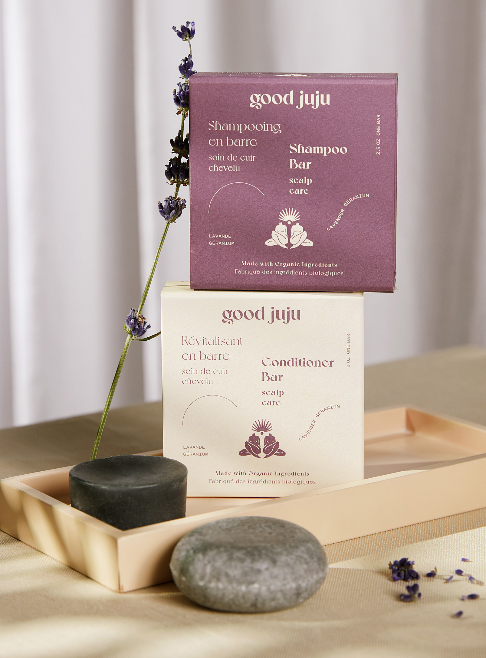 Good Juju - Lavender& geranium shampoo& conditioner set For sensitive scalps