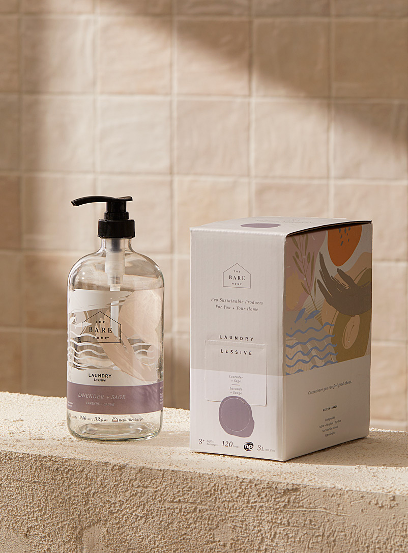 The Bare Home Lavender & Sage Laundry detergent Glass bottle included