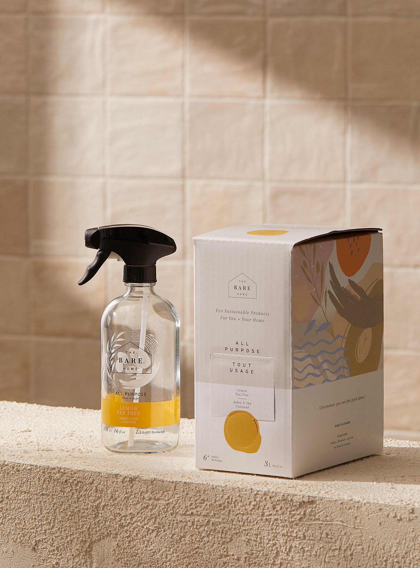 The Bare Home - Lemon& tea tree all-purpose cleaner Glass bottle included