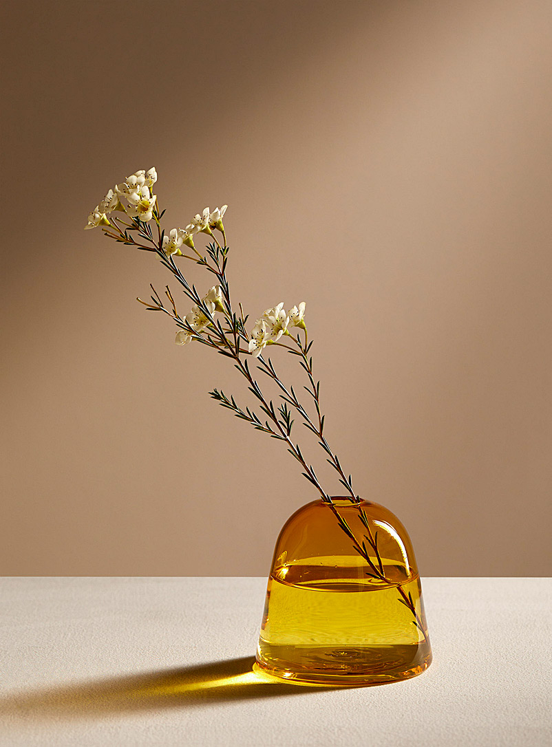 Silvia Taylor: Le petit vase en verre soufflé Hillock Or