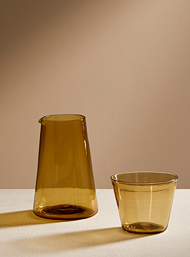Silvia Taylor Blue Blown glass carafe and glass set 2 pieces
