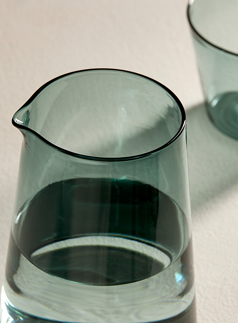 Silvia Taylor Charcoal Blown glass carafe and glass set 2 pieces