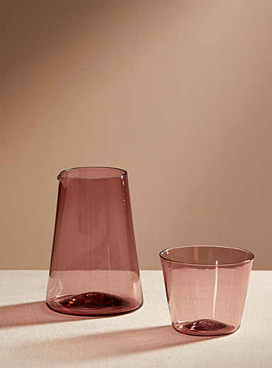Silvia Taylor Blue Blown glass carafe and glass set 2 pieces