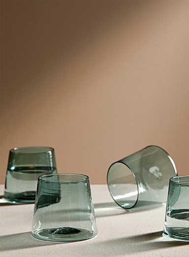 Silvia Taylor Charcoal Colourful glass set 4 glasses