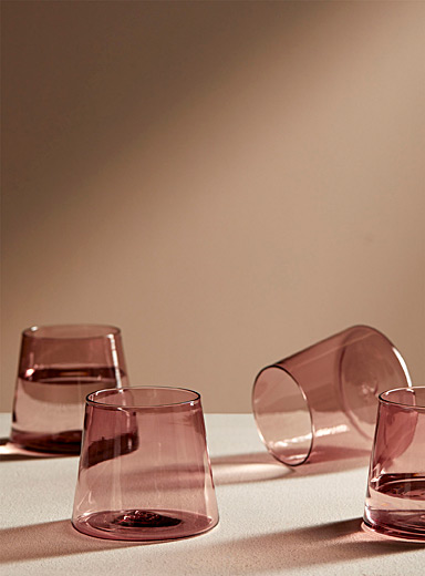 Silvia Taylor Charcoal Colourful glass set 4 glasses