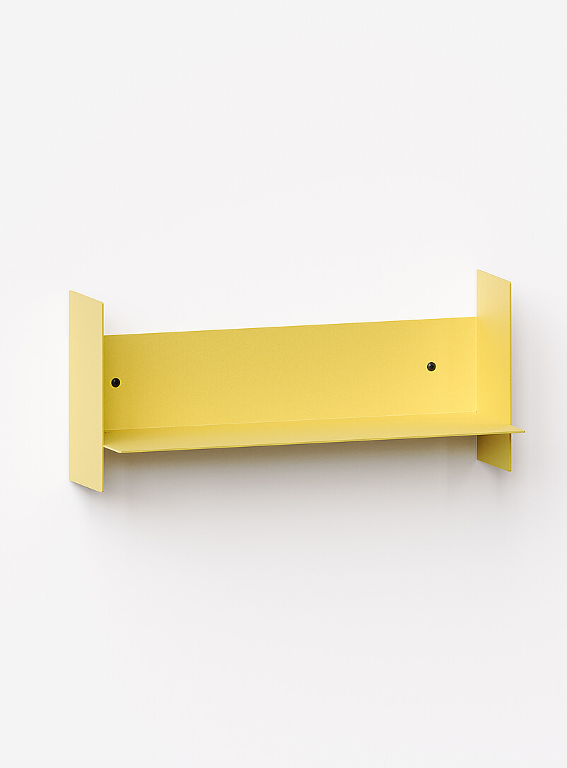 TIPTOE: L'&eacute;tag&egrave;re murale Pli acier pli&eacute; 45 cm de longueur Jaune citron - Canari