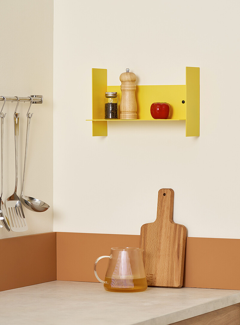Pli folded steel wall-mounted shelf unit 30 cm long product image (primary)