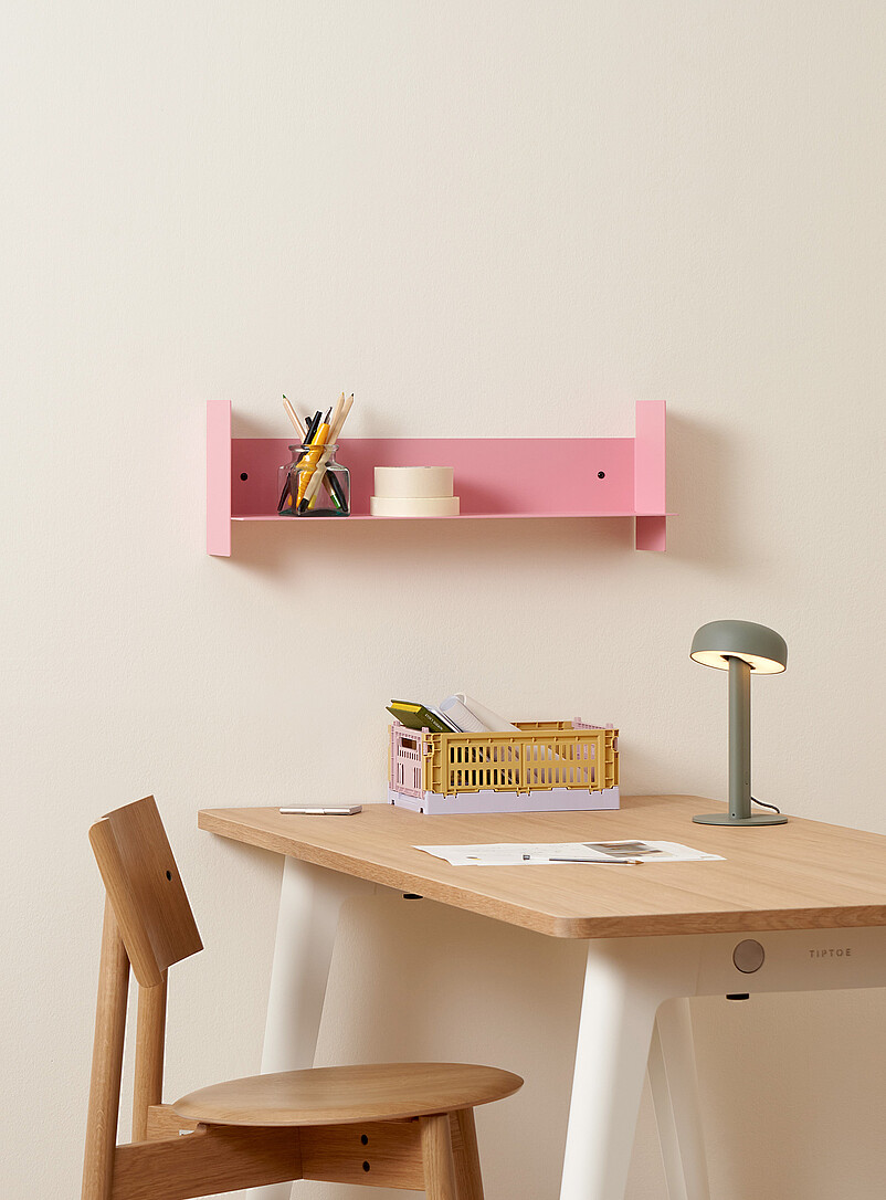 Pli folded steel wall-mounted shelf unit 60 cm long product image (primary)