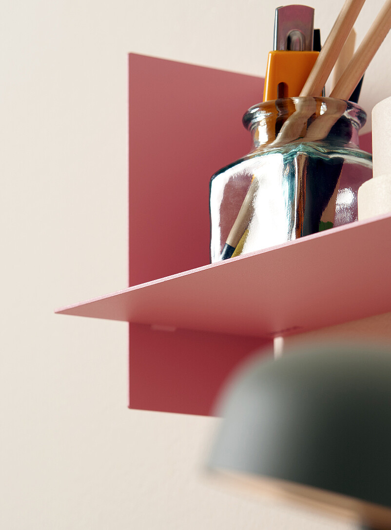 Pli folded steel wall-mounted shelf unit 60 cm long product image 3