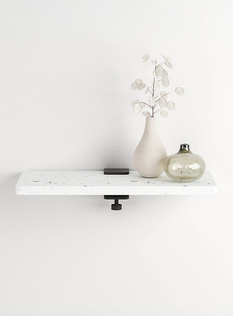 Eco-certified oak wall shelf 45 cm long product image (primary)