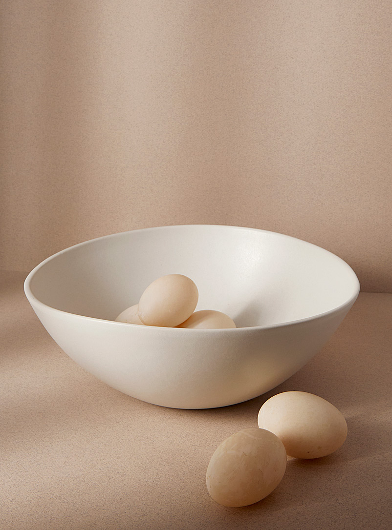 GHARYAN White Dadasi stoneware serving bowl