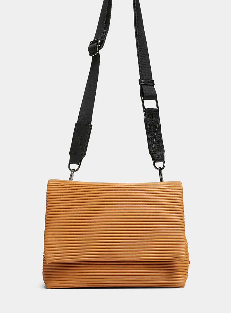 COLAB Fawn Claudia pleated flap bag for error