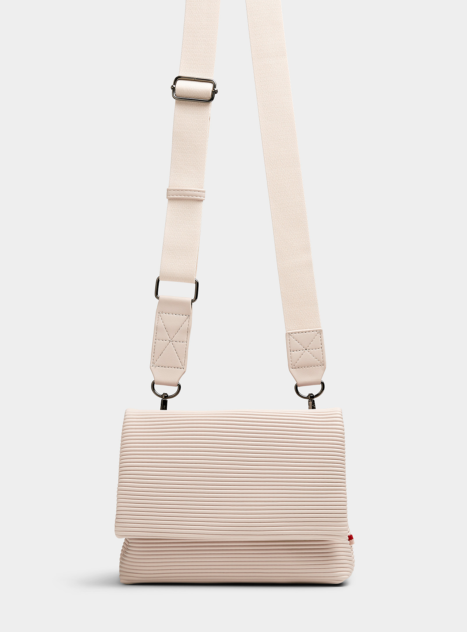 Co-lab Claudia Pleated Flap Bag In White