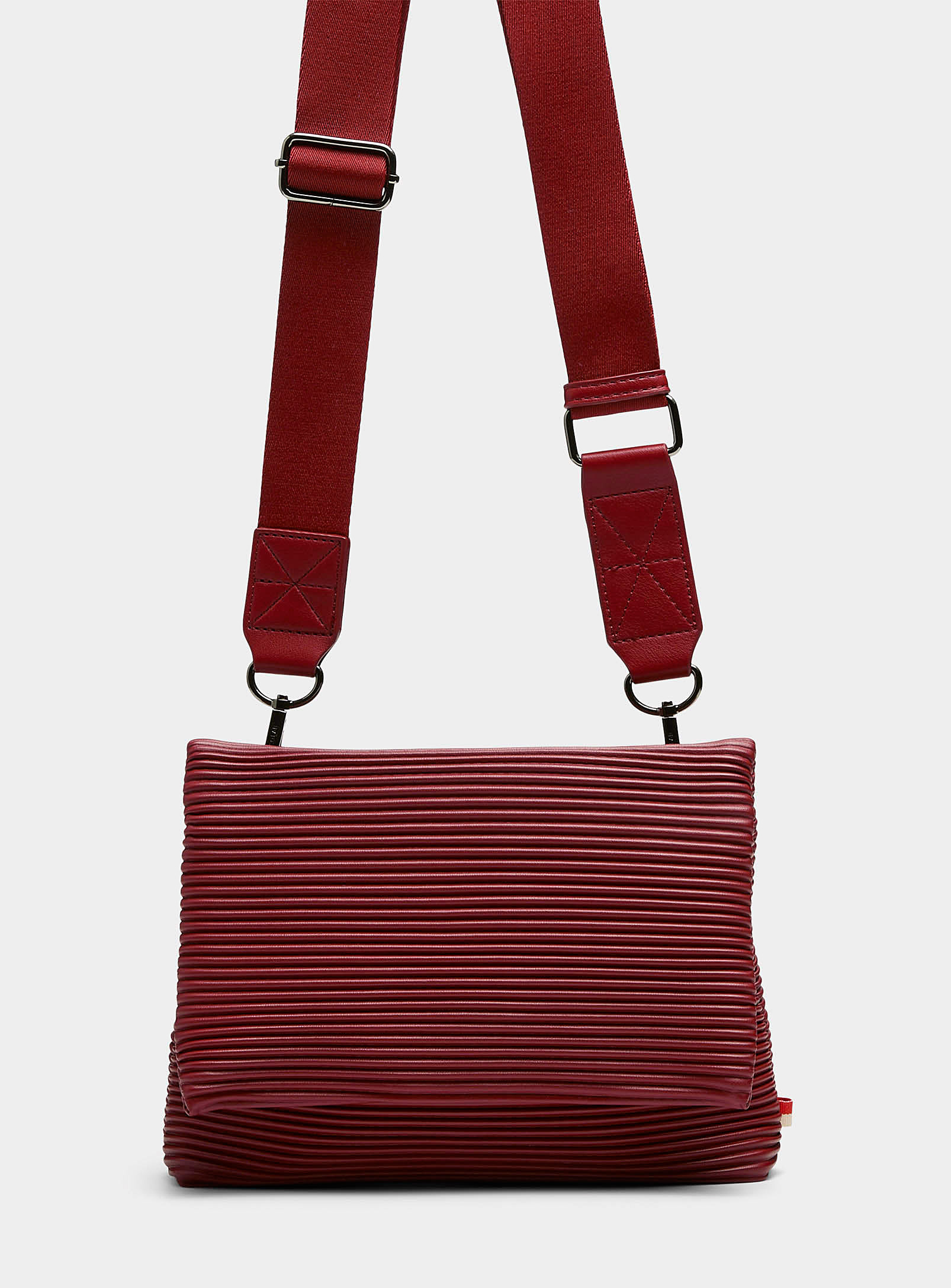 Co-lab Claudia Pleated Flap Bag In Red