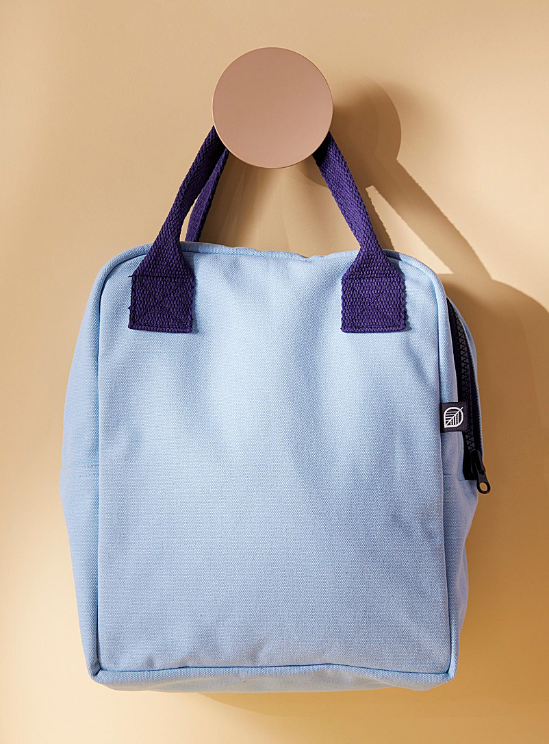 Simons Maison: Le sac à lunch coton bio bleu Blanc