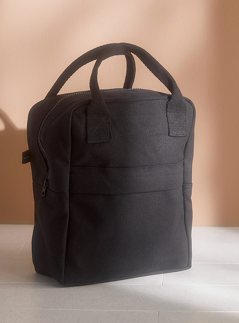 Simons Maison: Le sac à lunch coton bio coloré Noir