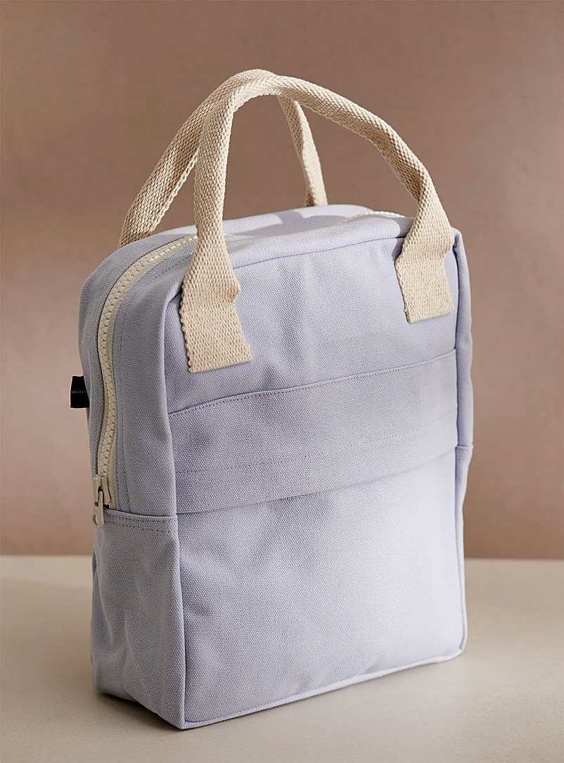 Simons Maison: Le sac à lunch coton bio coloré Bleu pâle - Bleu ciel
