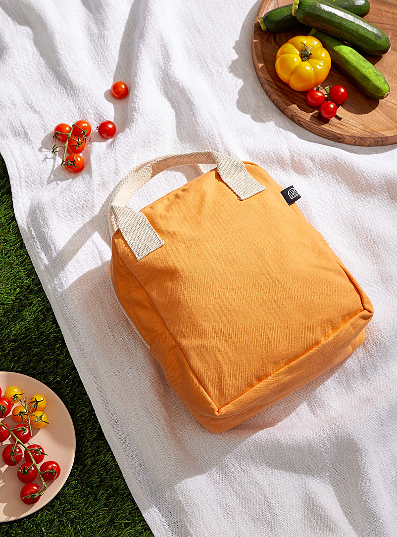 Simons Maison: Le sac à lunch coton bio coloré Orange