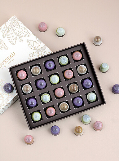 La bo&icirc;te de chocolats fins au caramel 20 chocolats artisanaux