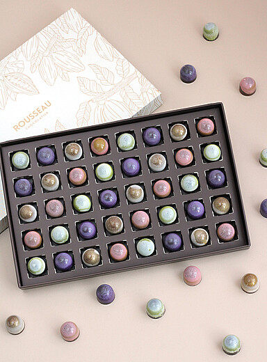 La grande bo&icirc;te de chocolats fins au caramel 40 chocolats artisanaux