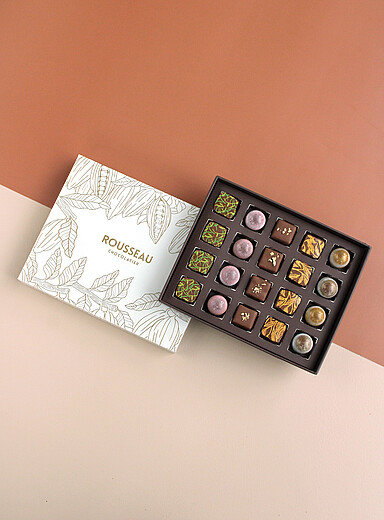 Box of fine milk chocolates 20 artisan chocolates