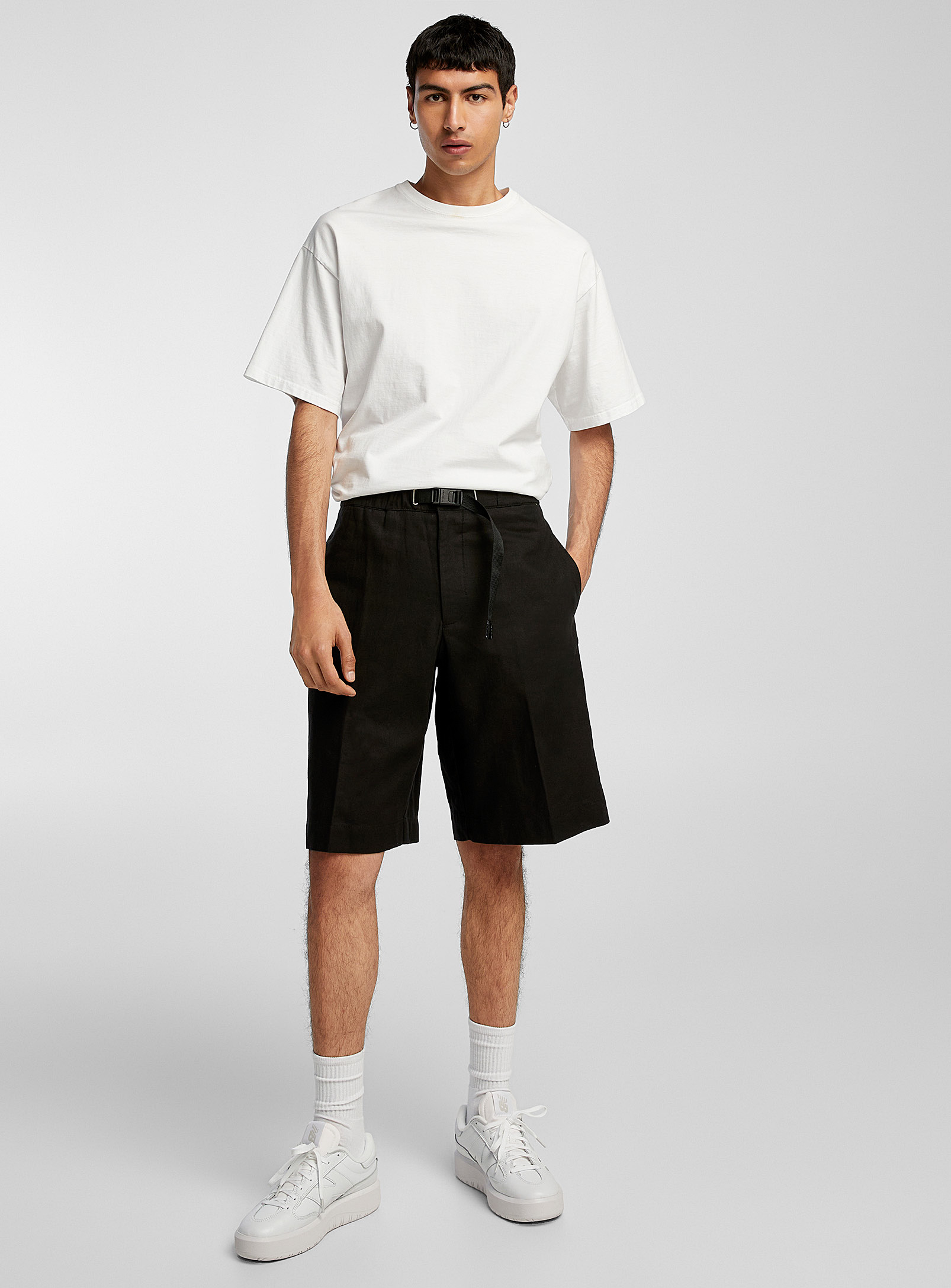 Le 31 - Men's Long cotton-linen Bermuda Shorts