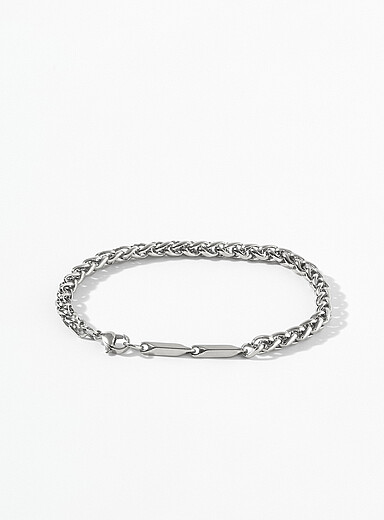 Le bracelet maille palmier acier inoxydable