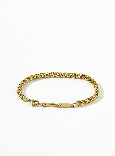 Le bracelet maille palmier acier inoxydable
