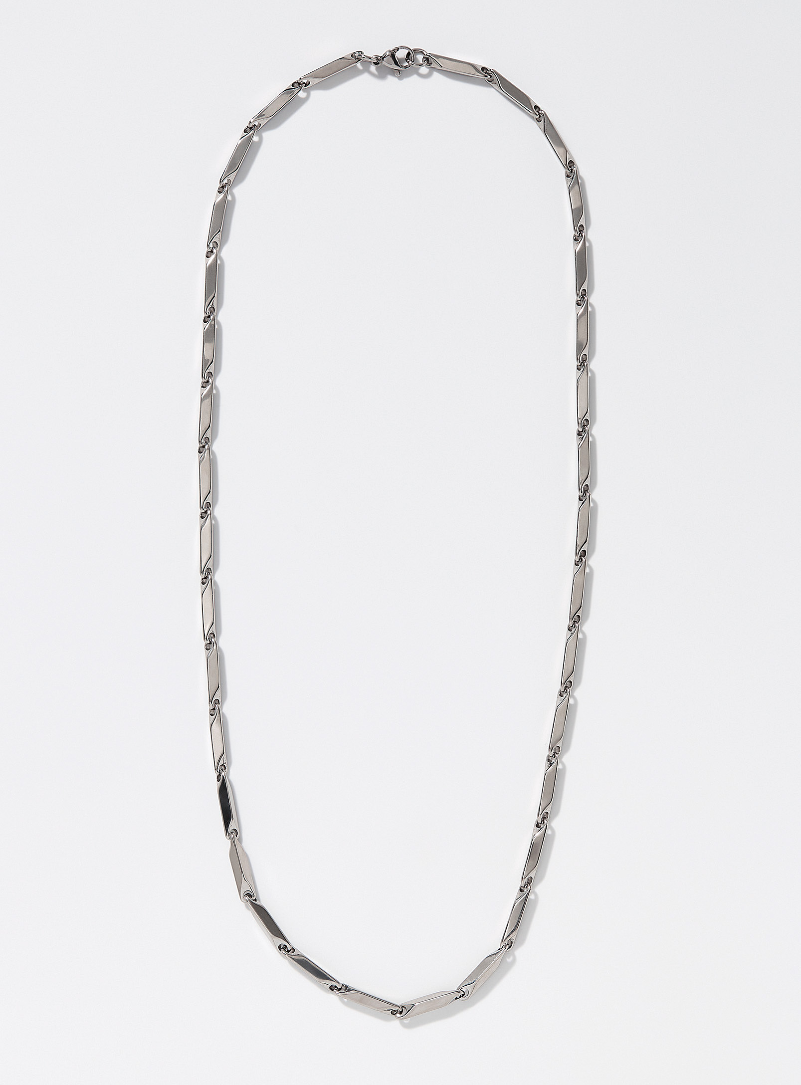 Le 31 Slant-link Necklace In Gray