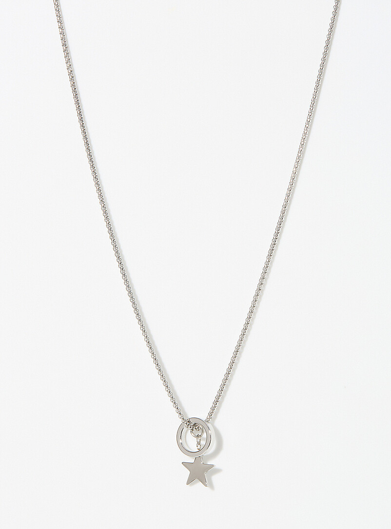 Star and ring pendant necklace product image (primary)