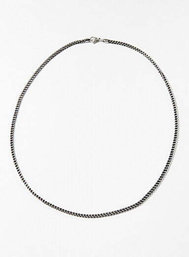 Le 31 Silver Cubical chain necklace for men