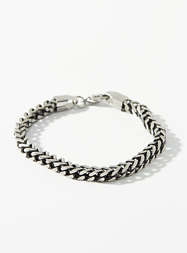 Le bracelet mailles cubaines acier inoxydable