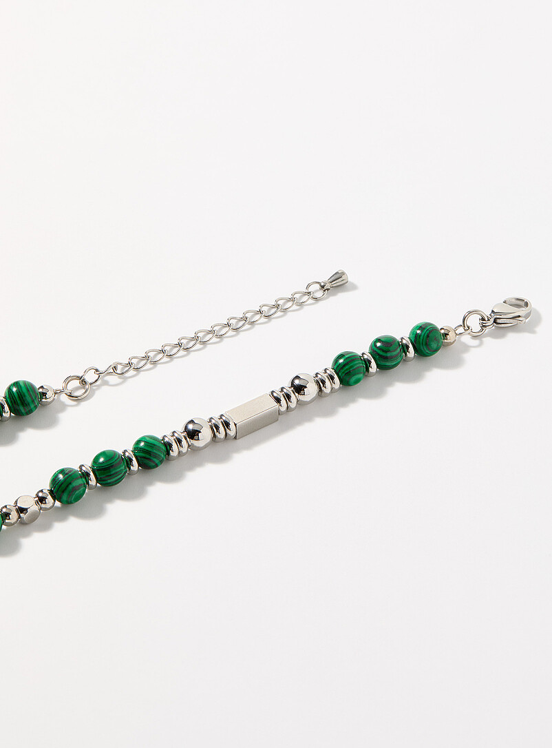 Le 31 Black Mixed-bead necklace for men