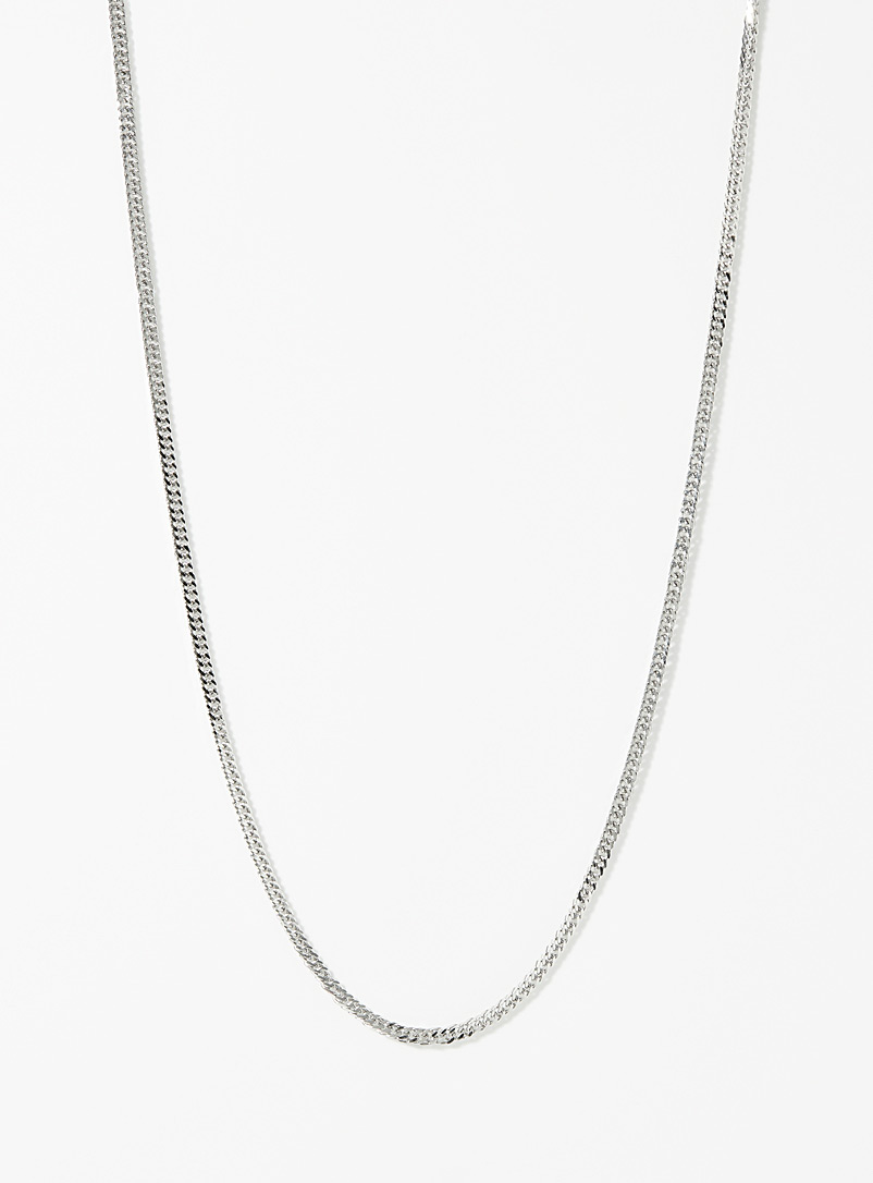 Le 31 Silver Fine minimalist chain for men
