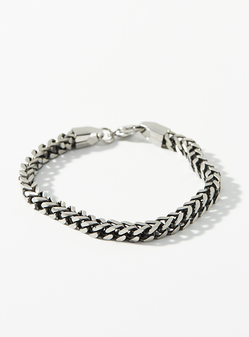 Stainless Steel Cuban-Link Bracelet