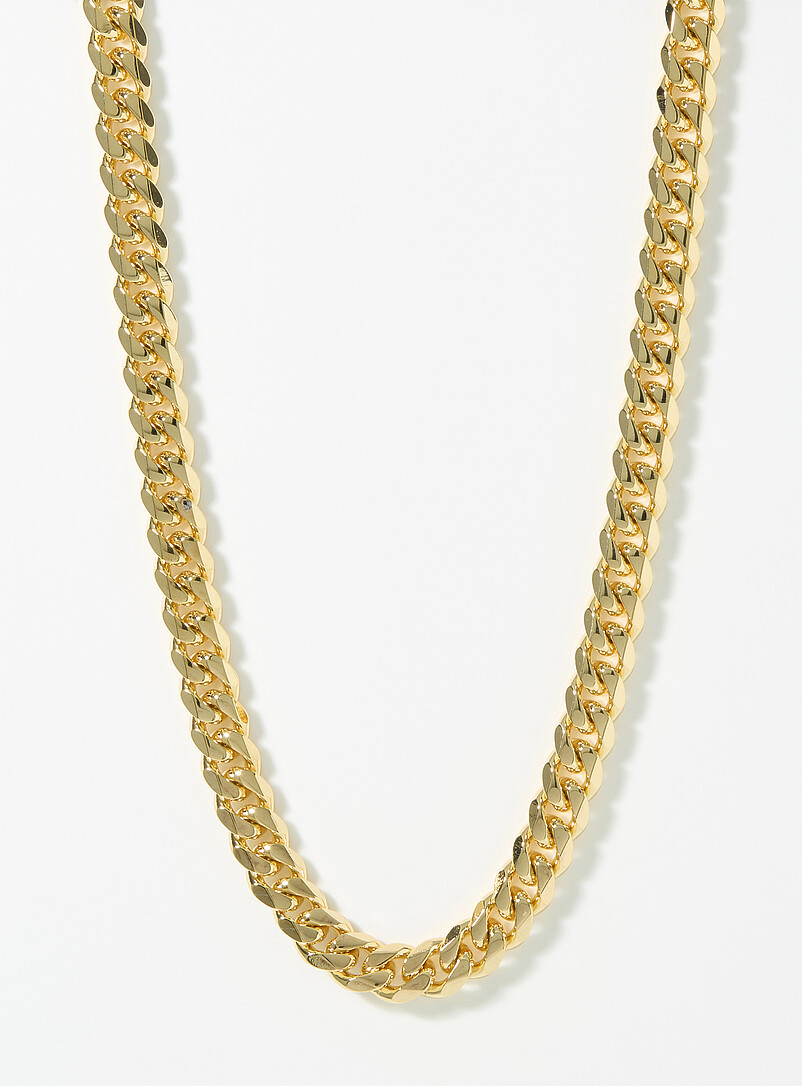 Golden stainless-steel curb-link chain product image (primary)