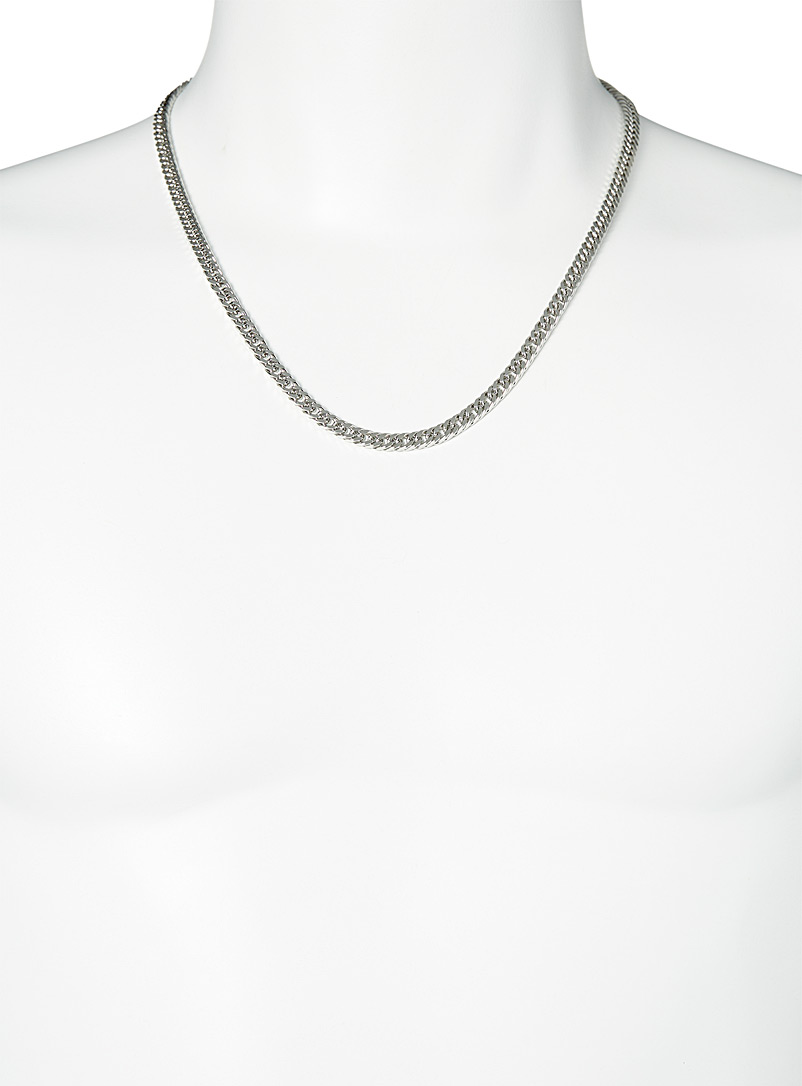Silver curb-link chain product image 2