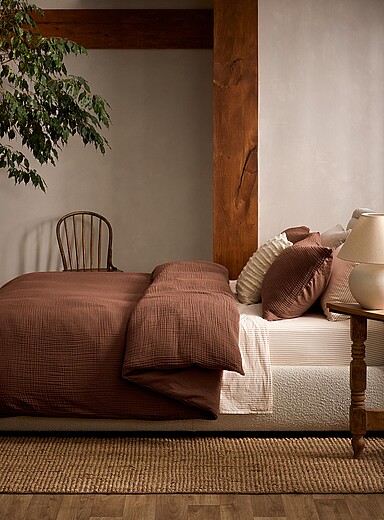 Organic cotton gauze duvet cover set