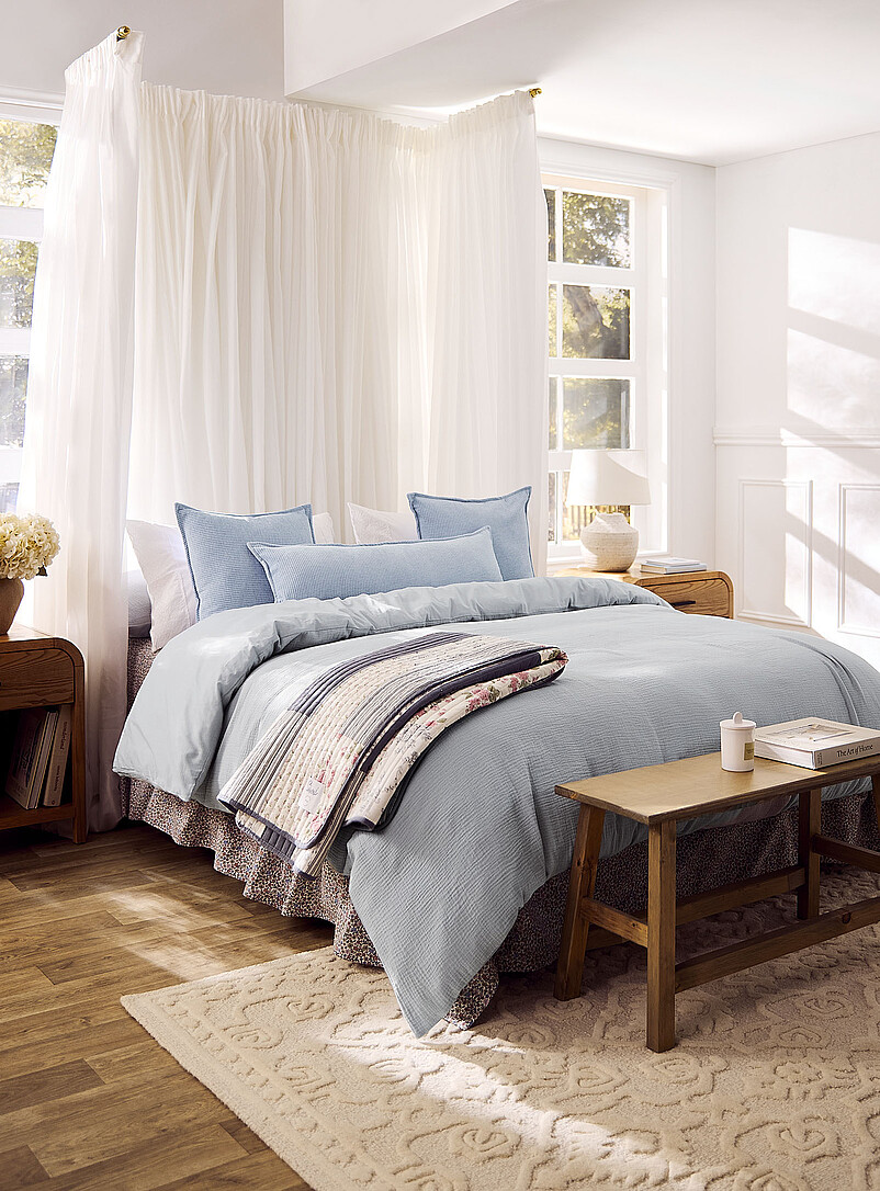 Simons Maison Baby Blue Organic cotton gauze duvet cover set