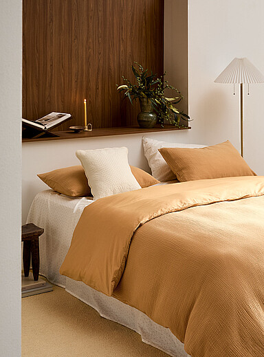 Organic cotton gauze duvet cover set