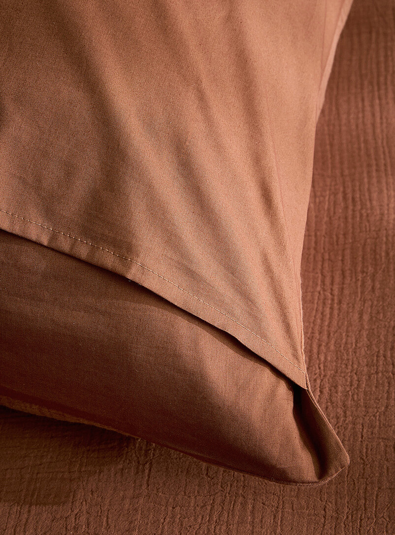 Simons Maison: Le couvre-oreiller de corps gaze de coton bio Blanc