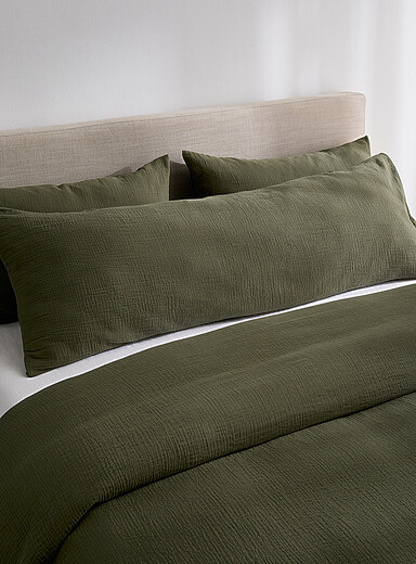 Simons Maison Bronze/Amber Organic cotton gauze body pillow sham