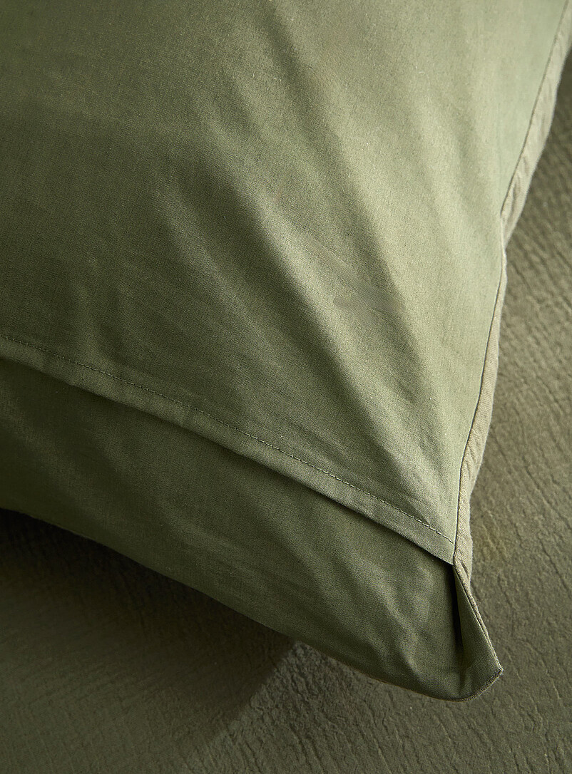 Simons Maison: Le couvre-oreiller de corps gaze de coton bio Blanc