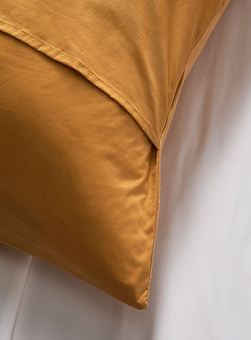 Simons Maison: Le couvre-oreiller de corps gaze de coton bio Jaune ma&iuml;s - Vanille