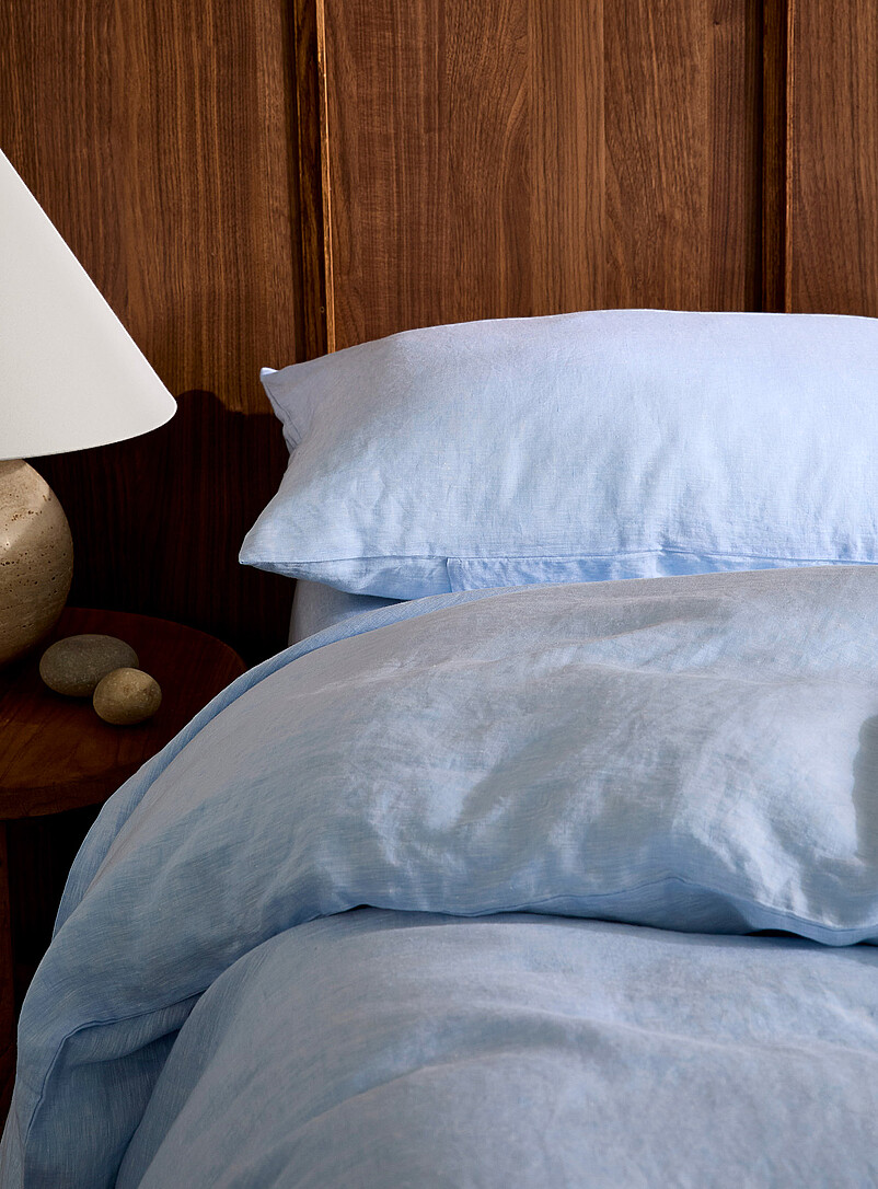 Simons Maison: La housse de couette pur lin Bleu