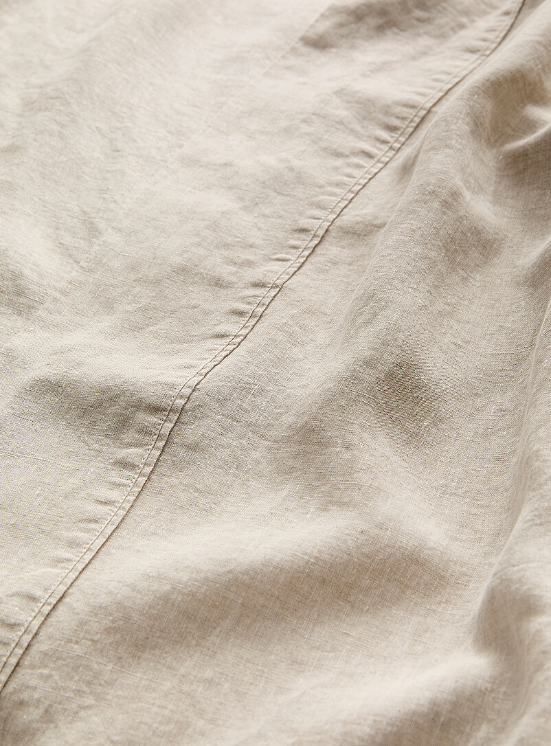Simons Maison: Le drap pur lin europ&eacute;en Pour matelas jusqu'&agrave; 16 po Sable