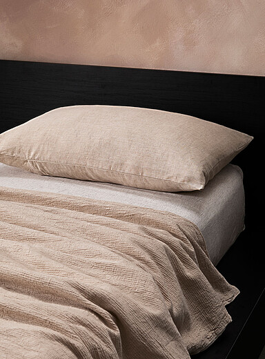 Simons Maison: Le couvre-oreiller pur lin europ&eacute;en Voir nos formats offerts Blanc